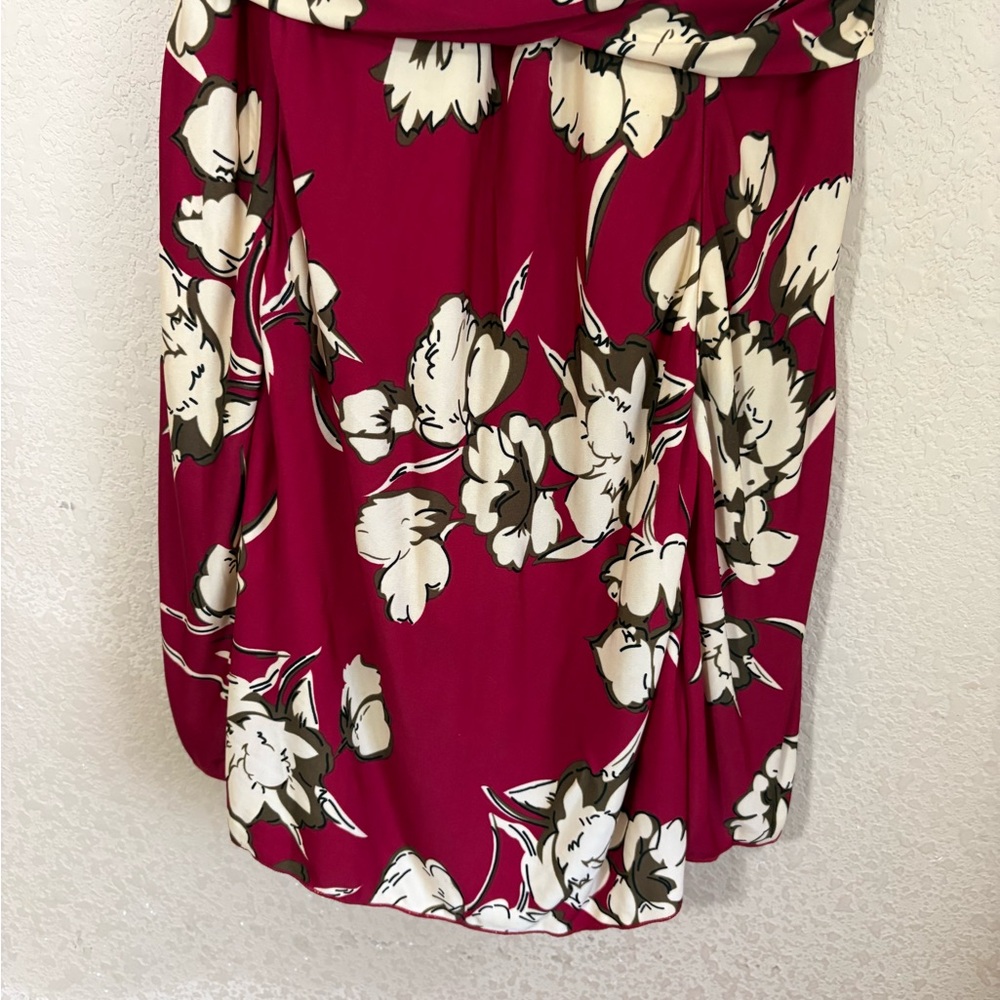 Boutique Floral Red & Cream Fit-and-Flare Swimsuit with Built in Shorts Size XL - Picture 5 of 15